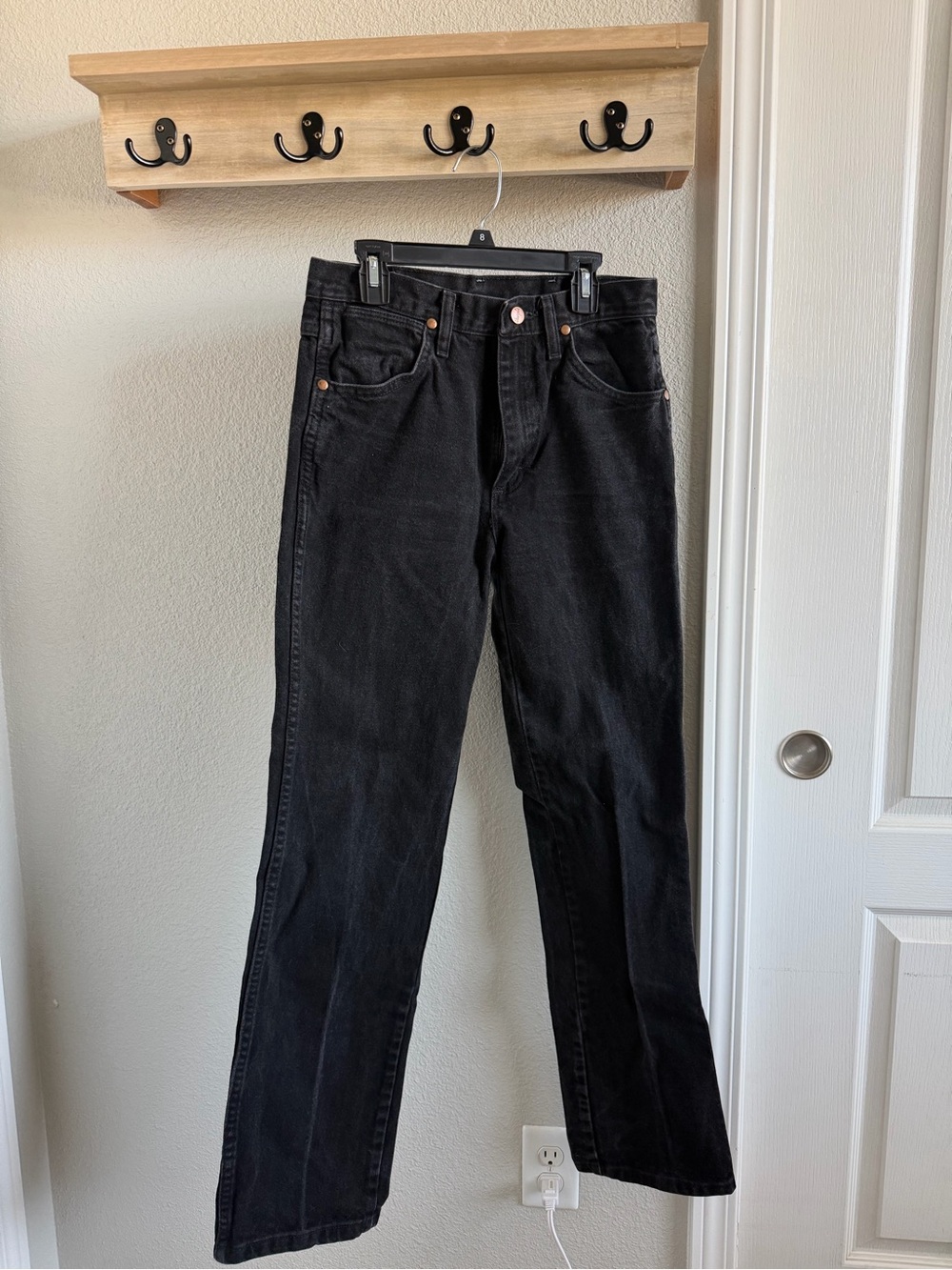 Woman’s Black Straight-Leg wrangler Jeans